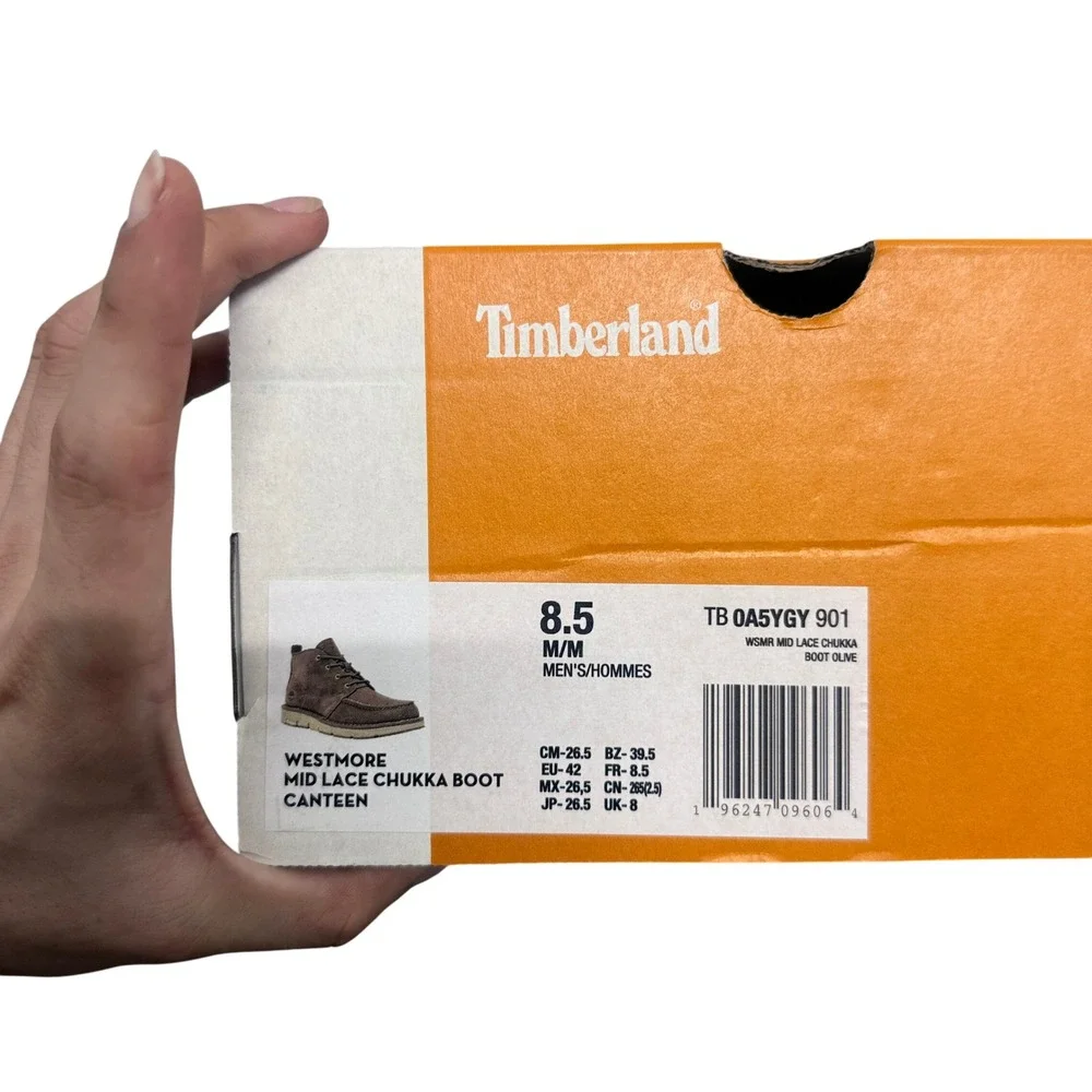 Timberland Westmore Mid Lace Chukka Boot Mens 8.5 Olive Suede TB0A5YGY901